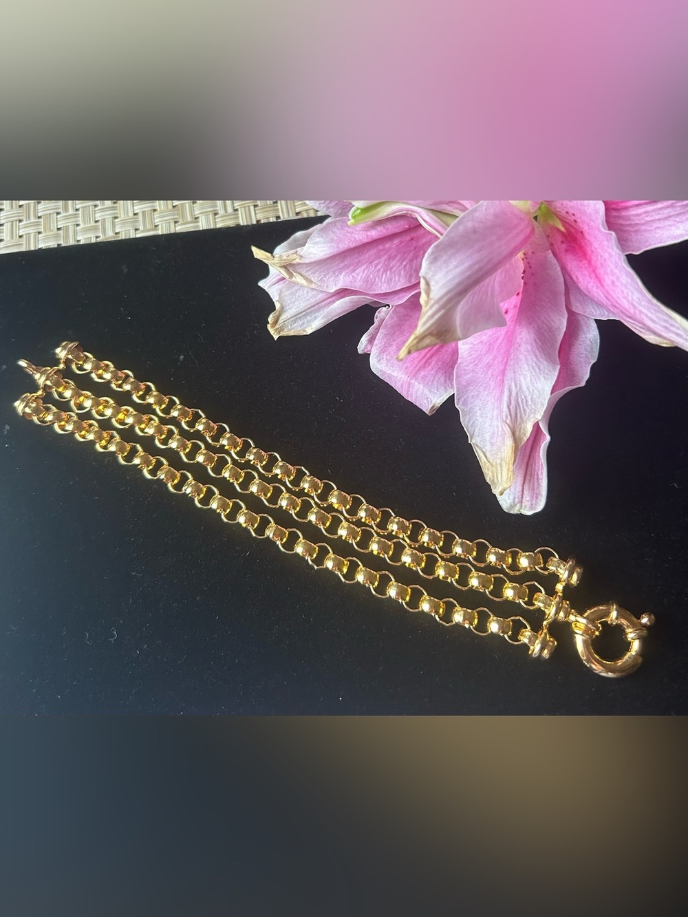 Vintage Joan Rivers gold tone bracelet
Signed